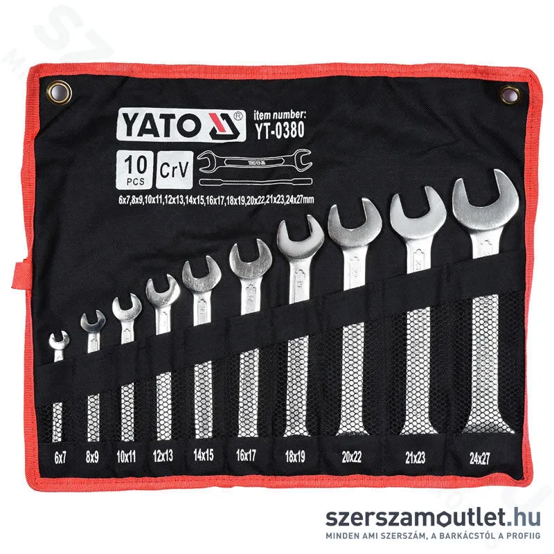YATO Villáskulcs készlet 10 részes 6-27mm (YT-0380)