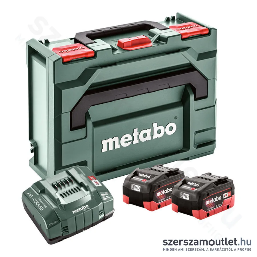 METABO BASIC-SET Akku + töltő szett (2x8,0Ah/18V LiHD) + metaBOX 145 koffer (685131000)