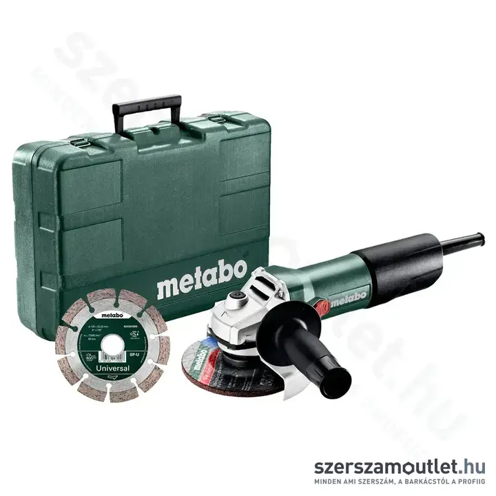 METABO W 850-125 SET fordulatszám szabályozós sarokcsiszoló kofferben (850W/125mm)