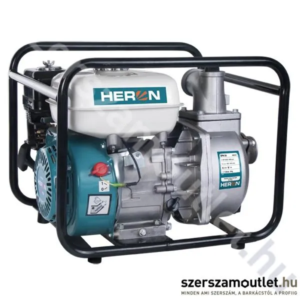 HERON EPH-50 Benzinmotoros vízszivattyú, 36m3/ó, 2.8bar