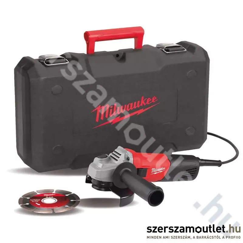 MILWAUKEE AG 800-115 E D-SET Sarokcsiszoló lágyindítással, kofferben (800W/115mm) (4933451281)