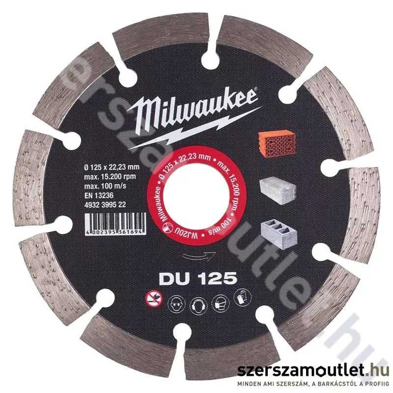 MILWAUKEE DU125 Gyémánt vágótárcsa 125mm (4932399522)
