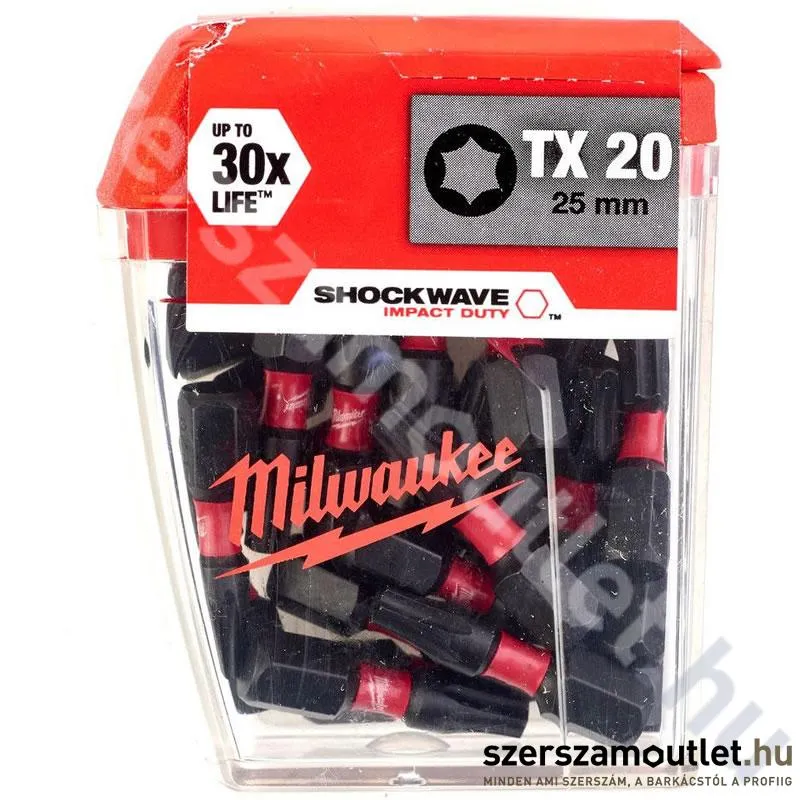 MILWAUKEE SHOCKWAVE TX20x25mm bithegy (25db) (4932430875)