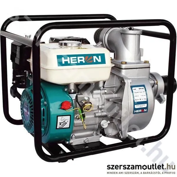 HERON EPH-80 Benzinmotoros vízszivattyú, 66m3/ó, 2.8bar