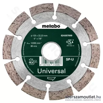 METABO UNIVERSAL Gyémánttárcsa betonhoz 125x22,23mm (624307000) ...